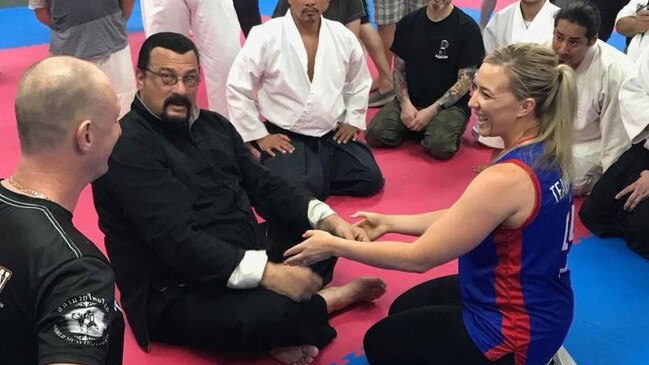 Steven Seagal sharing his special tips with his Nunawading fans.