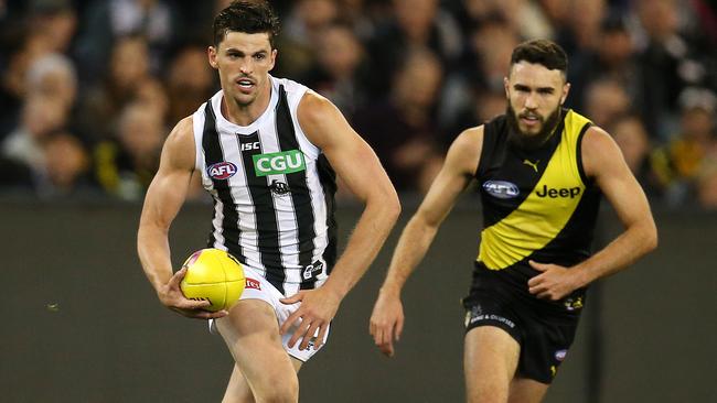 Scott Pendlebury might not have been as dominant in 2018, but his team has. Pic: Michael Klein