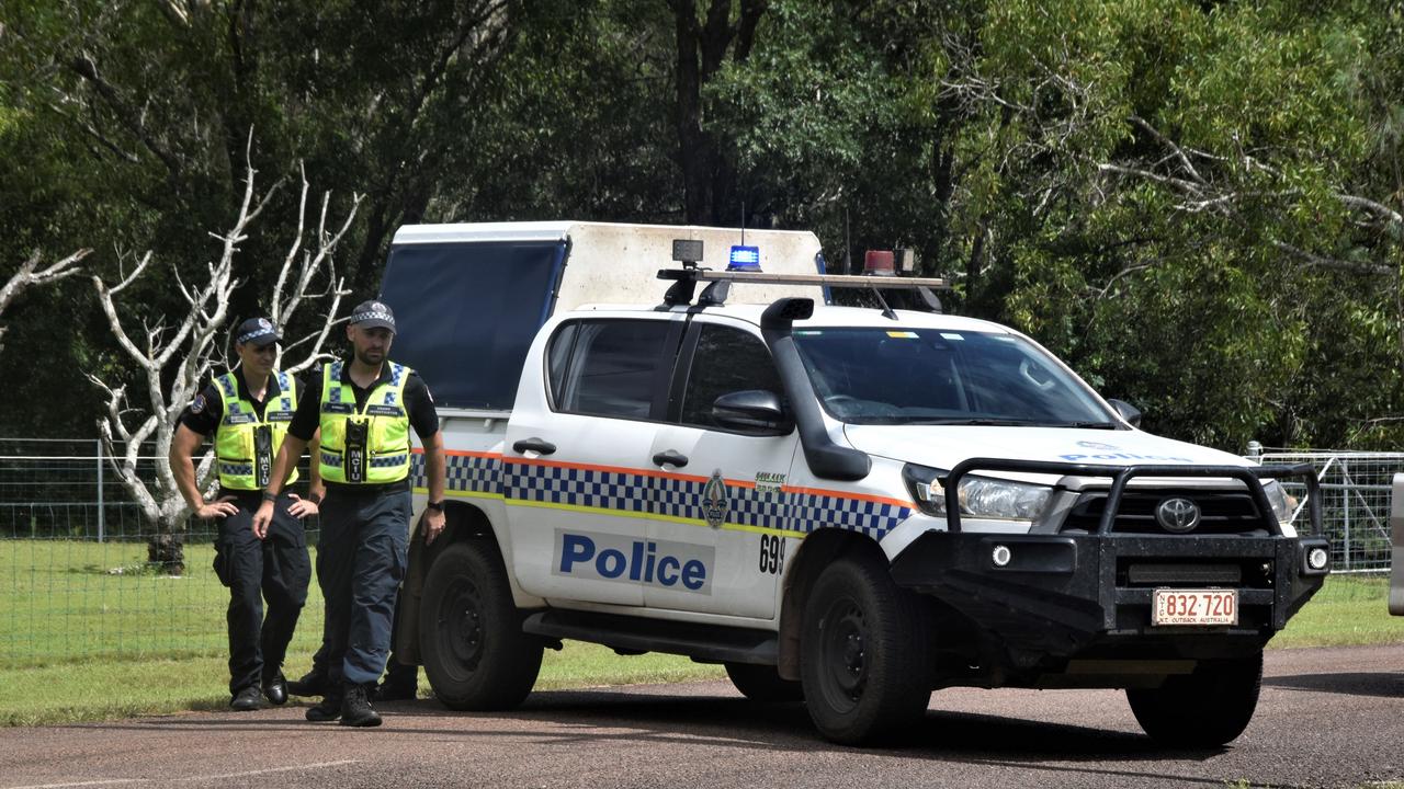 Police arrested the offender after he allegedly entered a business on Larapinta Dr.