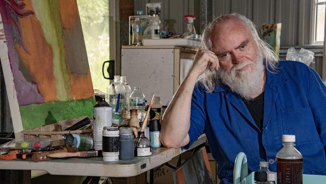 “When Tony speaks, you listen,” says photographer Peter Milne of his friend Tony Clark, pictured in his studio near Wongaling Beach, in Far North Queensland. Picture: Brian Cassey