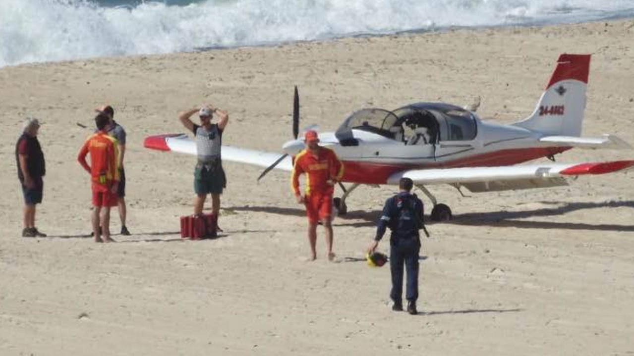 A pilot made an emergency landing a Bulcock Beach on the Sunshine Coast after a reported engine failure. Picture: Facebook.