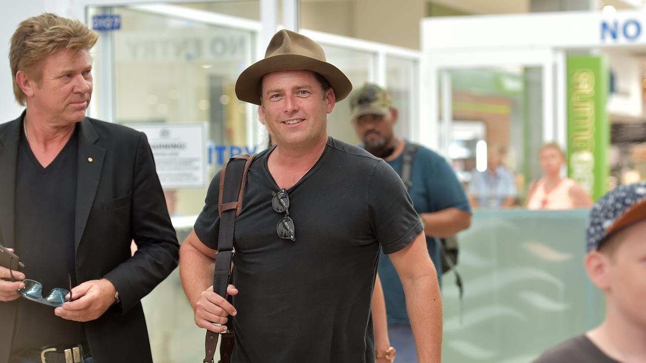 The Today Show cast members Karl Stefanovic, Richard Wilkins and Lisa Wilkinson arrive at the Sunshine Coast Airport and are met by hundreds of fans.Photo: Warren Lynam / Sunshine Coast Daily