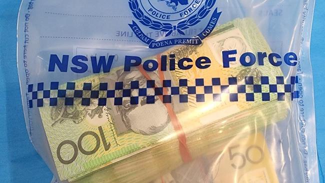 $42,400 cash was found by police executing three search warrants across Sydney’s west. Picture: NSW Police