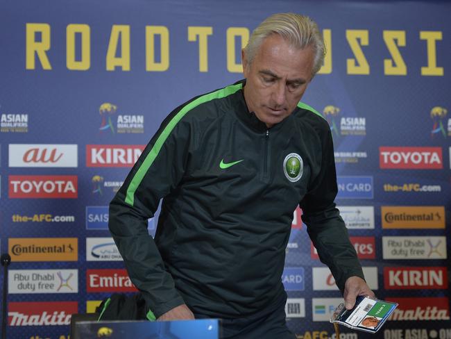 Saudi Arabia head coach Bert Van Marwijk in Adelaide as coach of Saudi Arabia.