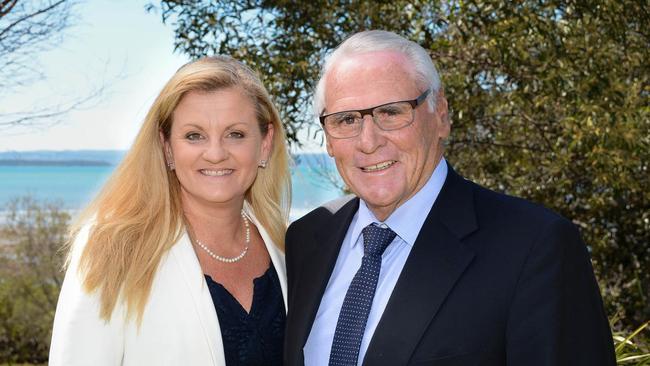 Redland mayor Karen Williams signed a deal with Lang walker of walker Group in 2014. Picture: Courier-Mail