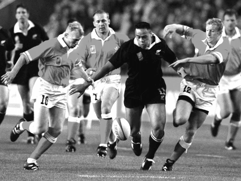 Jonah Lomu at the 1995 Rugby World Cup at Ellis Park in Johannesburg.