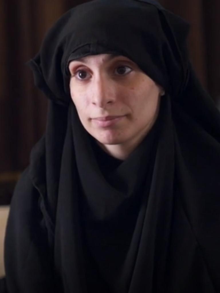 Mariam Dabboussy in the administration building of the al-Hawl camp.