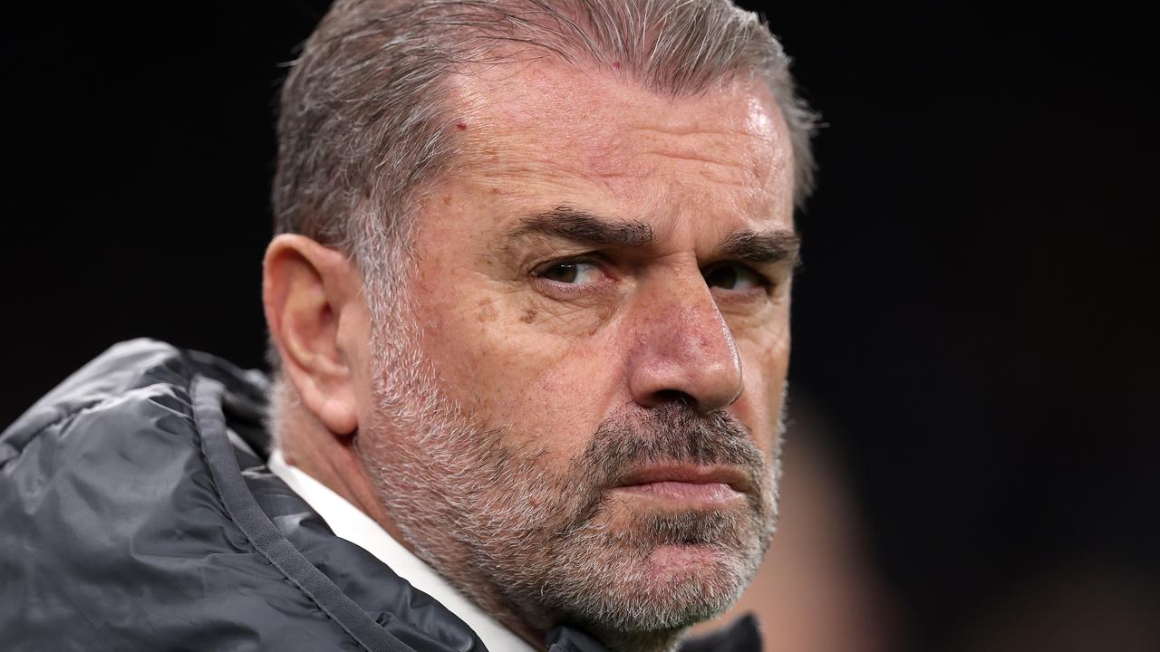 LONDON, ENGLAND - NOVEMBER 28: Ange Postecoglou, Manager of Tottenham Hotspur, looks on prior to the UEFA Europa League 2024/25 League Phase MD5 match between Tottenham Hotspur and AS Roma at Tottenham Hotspur Stadium on November 28, 2024 in London, England. (Photo by Julian Finney/Getty Images)