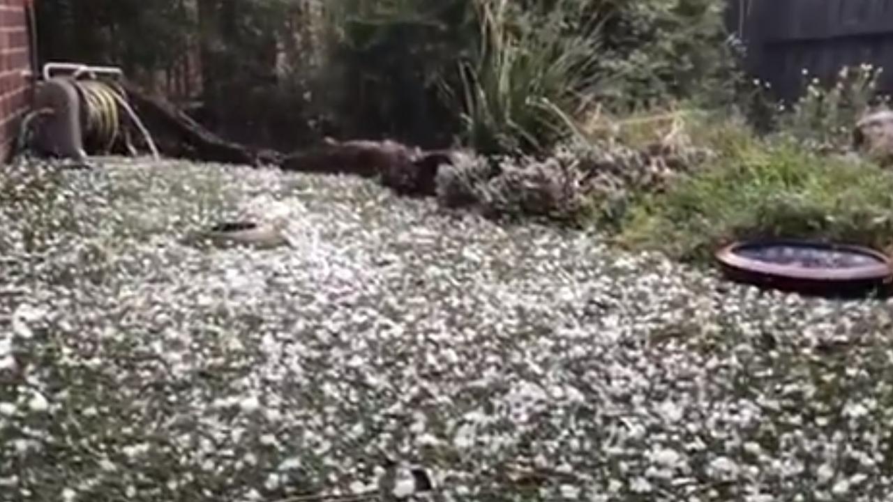 Melbourne storm Hail smashes city as bushfires rage on French Island