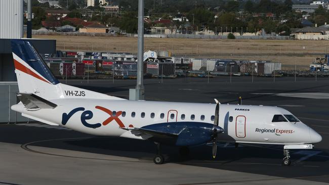 A Rex Airlines plane at Adelaide Airport. Picture: AAP / Emma Brasier