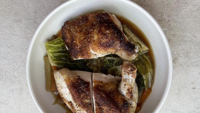 David Swain’s chicken with braised cabbage