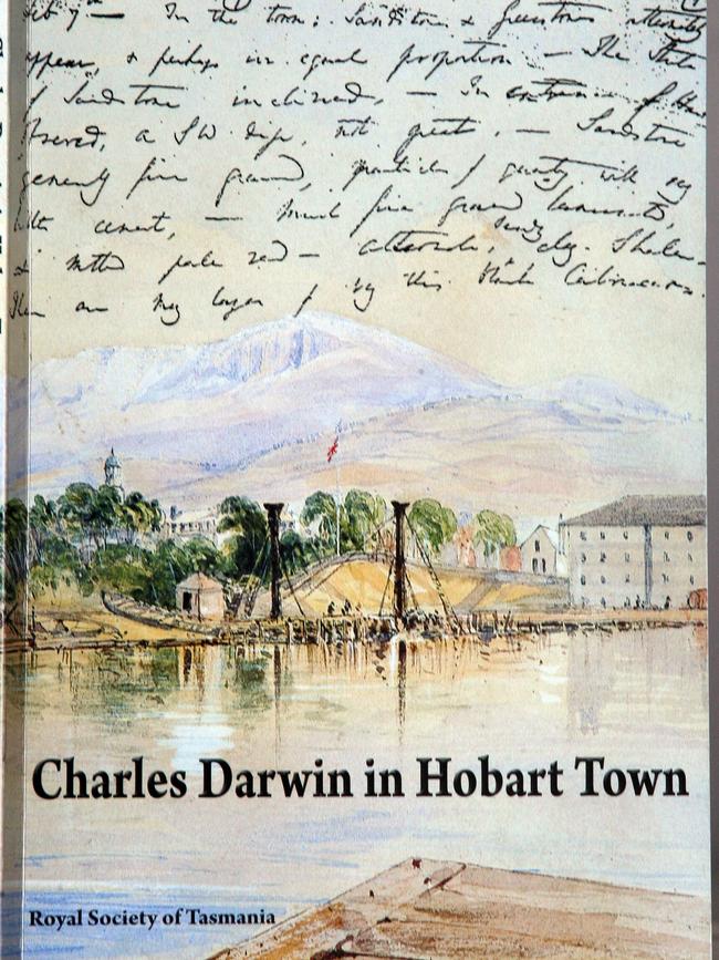 Charles Darwin 200th anniversary exhibition at the Tasmanian Museum and Art Gallery (TMAG), recopy book cover, Charles Darwin in Hobart Town