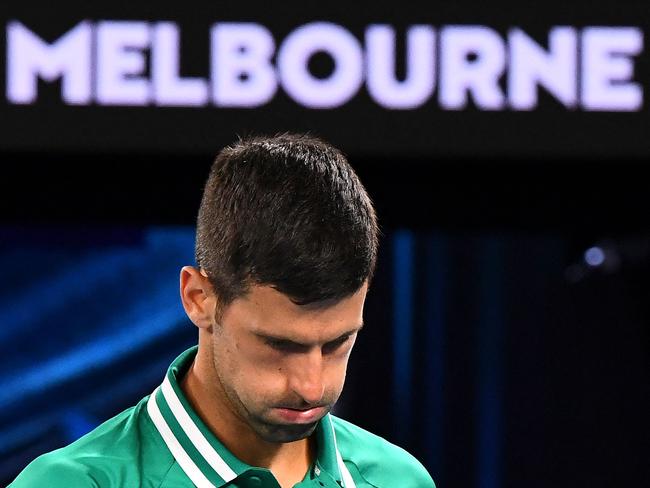 Australian Open king Novak Djokovic says he has mixed feelings about the city where he was detained by the federal government during Victoria’s Covid crisis. Picture: AFP