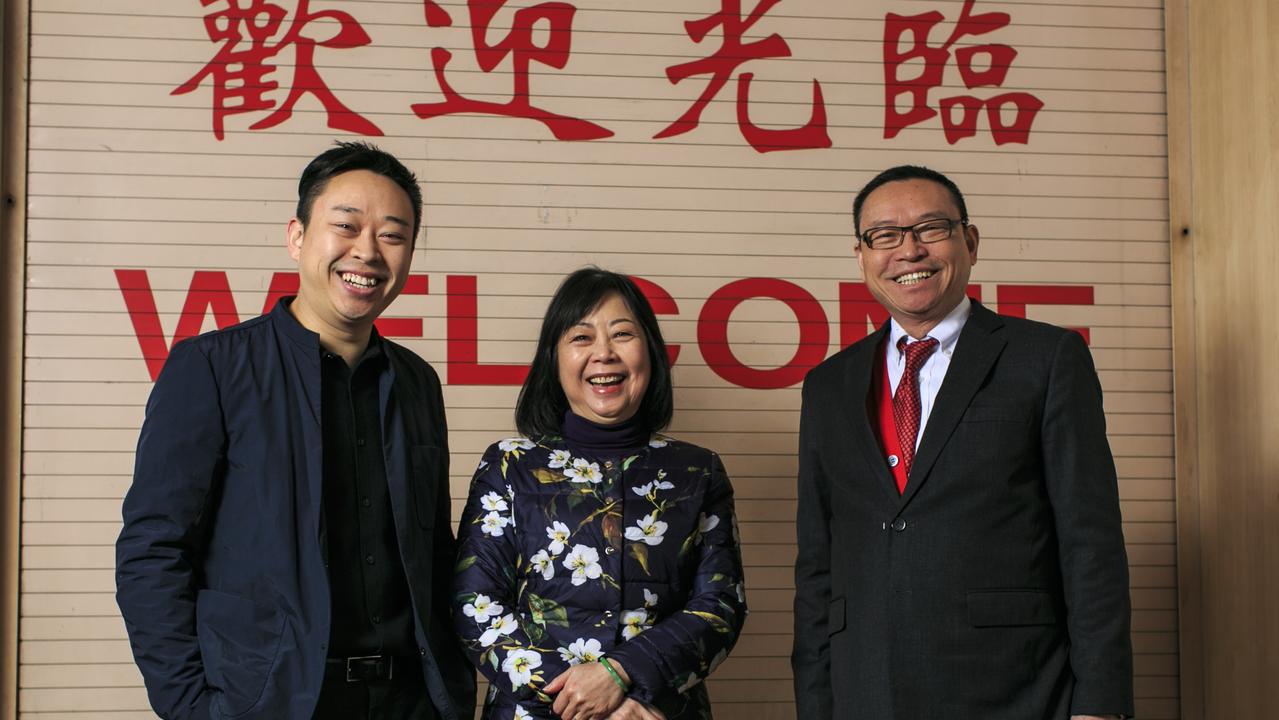 Billy, Linda and Eric Wong -are the owners of Golden Century. Picture: News Corp Australia