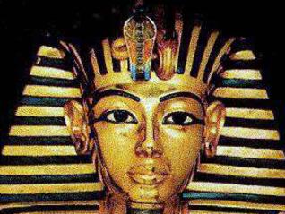 Antiquity - gold death mask of Egyptian pharaoh Tutankhamen. king tut artefact egypt /Antiquities