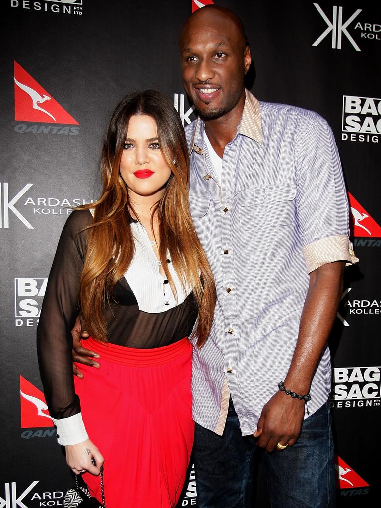 Khloe Kardashian and Lamar Odom arrive at the Kardashian Kollection Handbag launch at Hugo’s on November 2, 2011 in Sydney, Australia. Picture: Getty