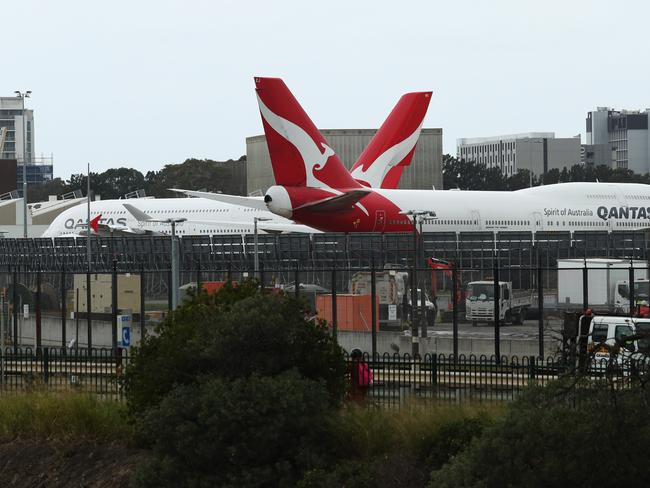 Qantas has cancelled international flights until late October except for services to New Zealand. Picture: Brett Costello