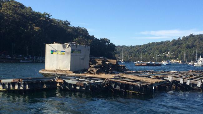 The recovered pontoon from Pittwater. Picture: Supplied.