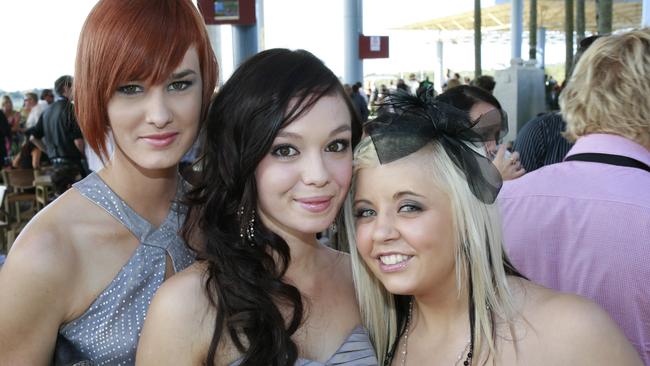 Brooke Hade, Natalie Bell and Emily Barnett in 2009. Picture: Barry Leddicoat
