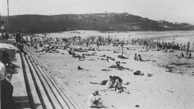 The anti-tank trench extended from the northern end of the seawall to the south-eastern corner of Dee Why Lagoon. Picture Northern Beaches Library