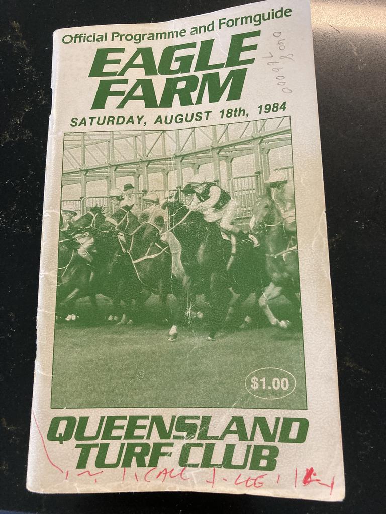 The front cover of the racebook from the day of the infamous 1984 Fine Cotton ring-in scandal.