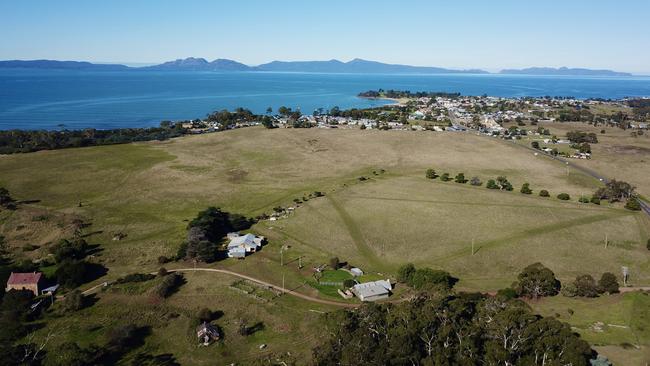 Red Banks Estate, 13512B Tasman Hwy, Swansea, would see a circa 100-lot residential subdivision, aged care and a shopping precinct under plans by Red Panda Property Group. Picture: Supplied