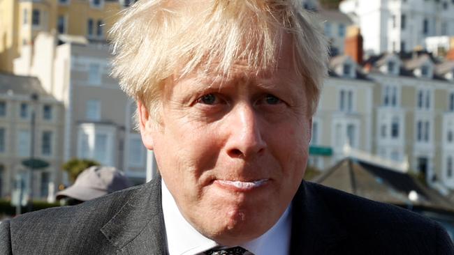 British Prime Minister Boris Johnson in Llandudno, Wales, on Monday. Picture: Getty Images