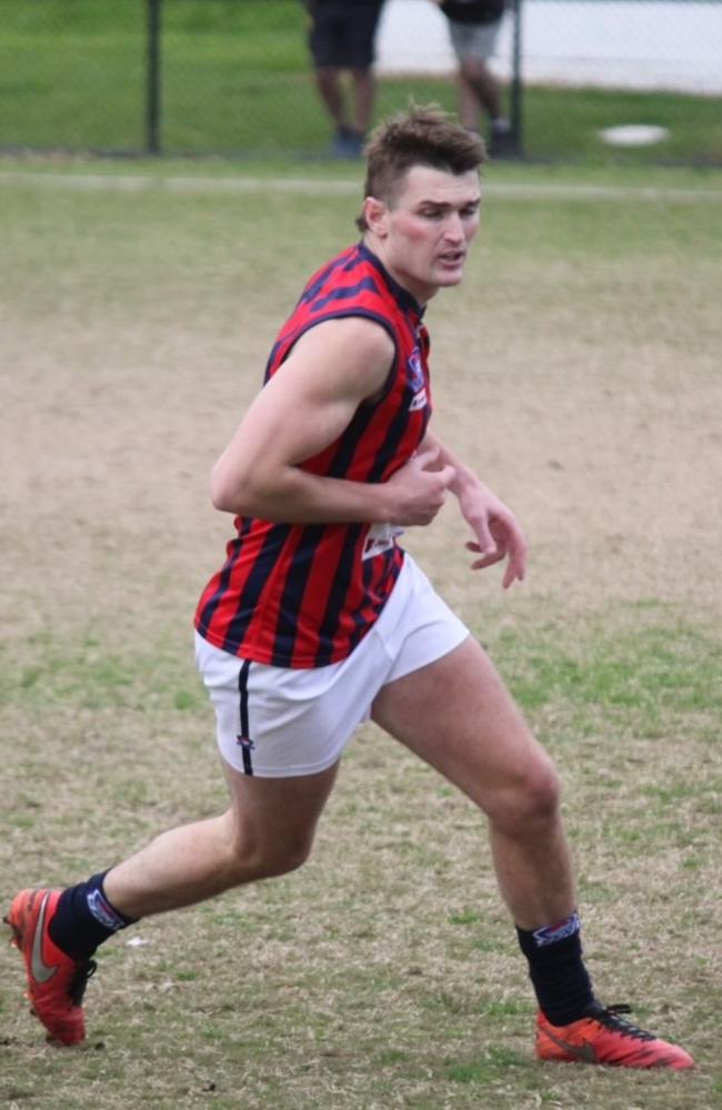 Morrisby, 25, kicked nine goals to single-handedly beat Highett. Picture: Ash Hill