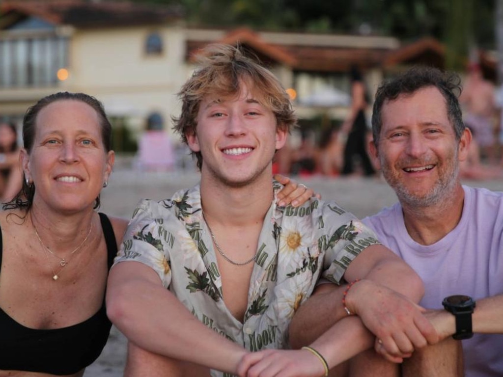 Troper, pictured with his parents Susan Wojcicki and Dennis Troper, was remembered as a math genius who loved playing sports. Picture: Facebook