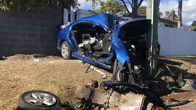 Crash at Ashmore where one person is stuck in a vehicle which hit a pole on the corner of Benowa Road and Heeb Street at 7.55am.