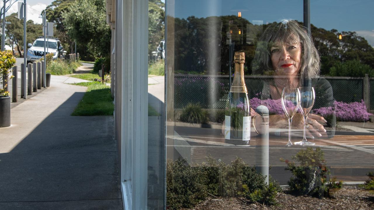 Trish Berry at her Point Lonsdale business Noble Rot Wine Store and Bar. Picture: Brad Fleet