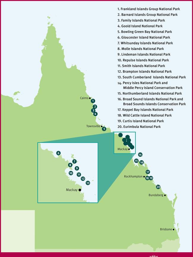 Great Barrier Reef Island Ark project map. Photo: Contributed