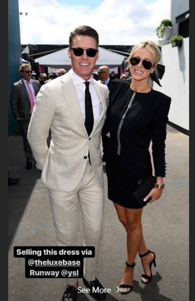 Roxy Jacenko advertising a second hand dress she is selling online.