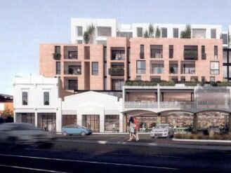 An artists impression of the proposed Piedimonte's Supermarket development at Fitzroy North. Supplied.