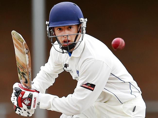 VCA Premier Cricket 1st's: Greenvale Kangaroos V Fitzroy Doncaster at Greenvale Reserve.Greenvale's Josh Trembearth.Picture: NIGEL HALLETT