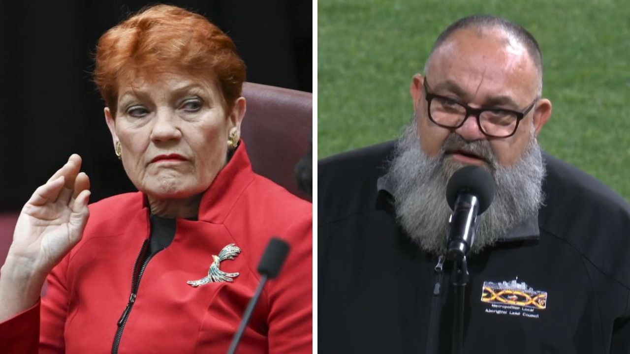 Pauline Hanson and Brendan Kerin. Photos: NewsWire/Fox Sports