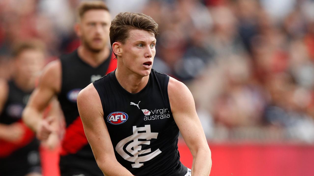 Sam Walsh will miss the start of the AFL season with injury. (Photo by Michael Willson/AFL Photos via Getty Images)