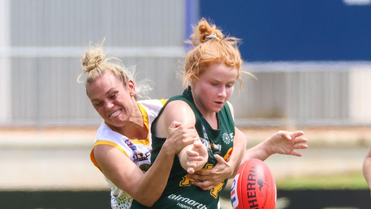 The St Mary’s women will take on PINT in the prelim final at TIO Stadium. Picture: Celina Whan / AFLNT Media