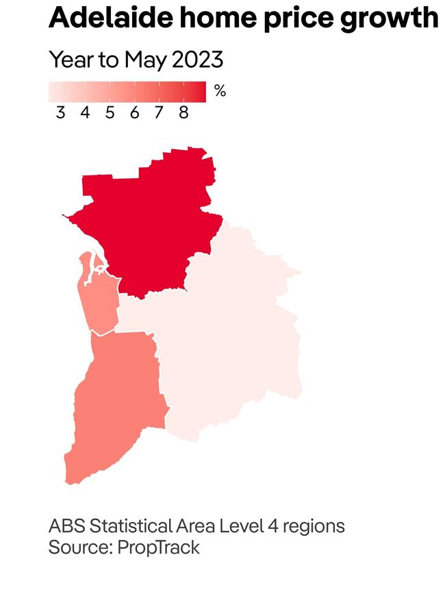 Adelaide home prices climbed to a new peak in May, up 0.58 per cent compared with April and 2.64 per cent year-to-date.