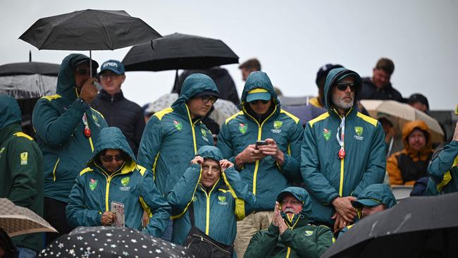 Australia fans will learn to love the rain over the next two days. Picture: AFP