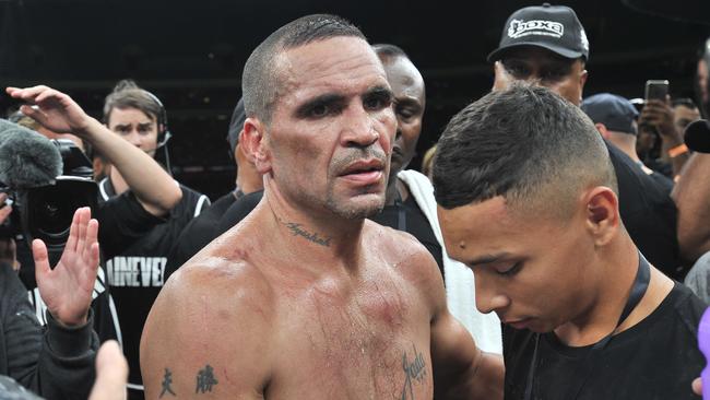 Anthony Mundine lost to Danny Green at the Adelaide Oval.