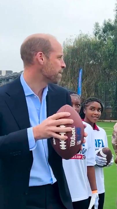 Prince William Wows Fans with Impressive American Football Skills at London NFL Event