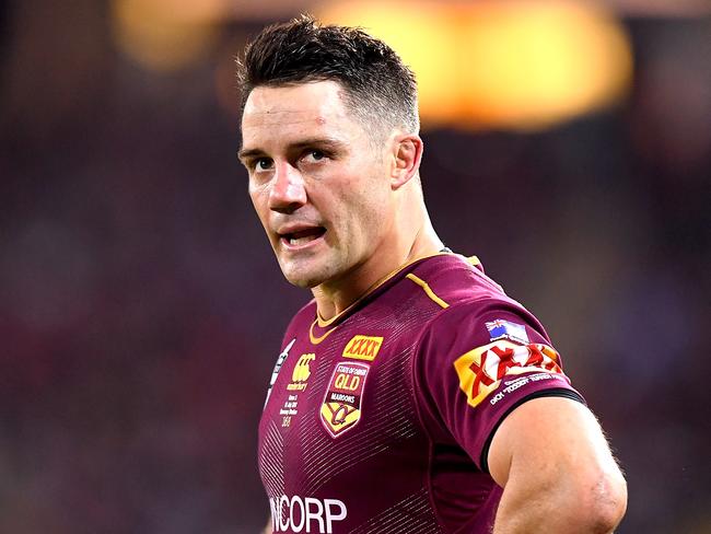 BRISBANE, AUSTRALIA - JULY 12:  Cooper Cronk of the Maroons during game three of the State Of Origin series between the Queensland Maroons and the New South Wales Blues at Suncorp Stadium on July 12, 2017 in Brisbane, Australia.  (Photo by Bradley Kanaris/Getty Images)