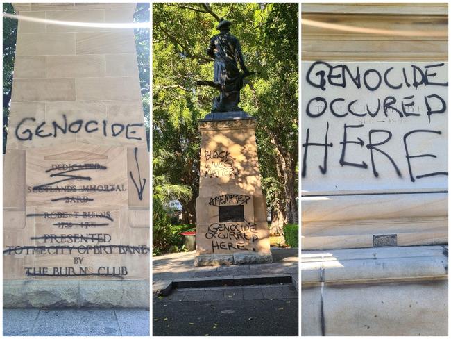 graffiti attack on Valley statue art