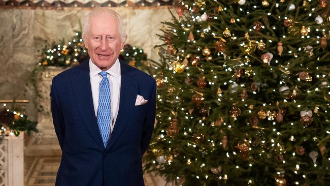 King Charles recorded his Christmas message at the Fitzrovia Chapel. Picture: WPA Pool/Getty Images