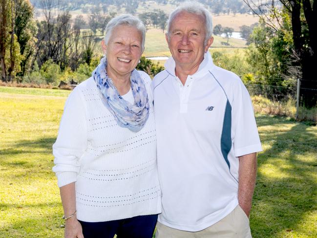 SMART - Cancer Council: Nigel Wiggins, 75, pictured with his friend Johanna Oktay, has participated in the National Bowel Cancer Screening Program since it began. Mr Wiggins had no symptoms. but the free, at-home test picked up a rectal tumour. Picture: supplied