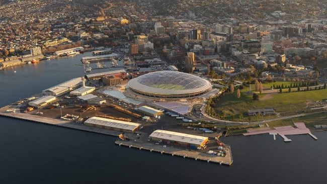 Hobart's proposed AFL stadium at Macquarie Point. Picture: Macquarie Point Development Corporation