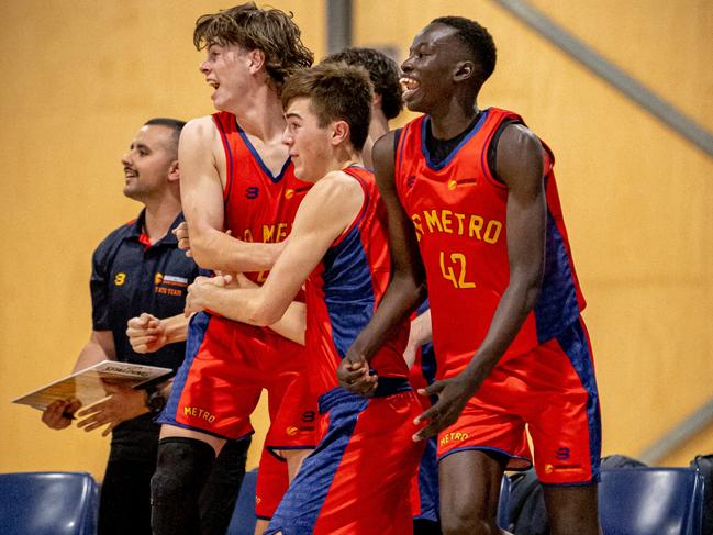 South Australia Metro celebrate at the Under-18 National Championships. Picture: Taylor Earnshaw Photography