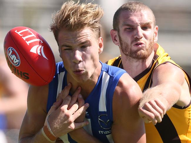 Ben McKay only played senior footy in the preseason last year. Picture: Wayne Ludbey