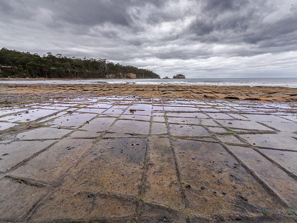 Tessellated pavement at Eaglehawk Nest. Picture: Ron Rainbow. Your Focus on Tasmania ***ONE TIME USE ONLY***